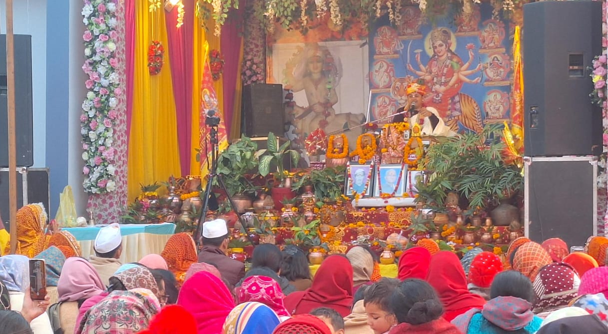 श्रीमद देवी भागवत कथा श्रवण से होती है कष्टों से मुक्ति।कपिल देव