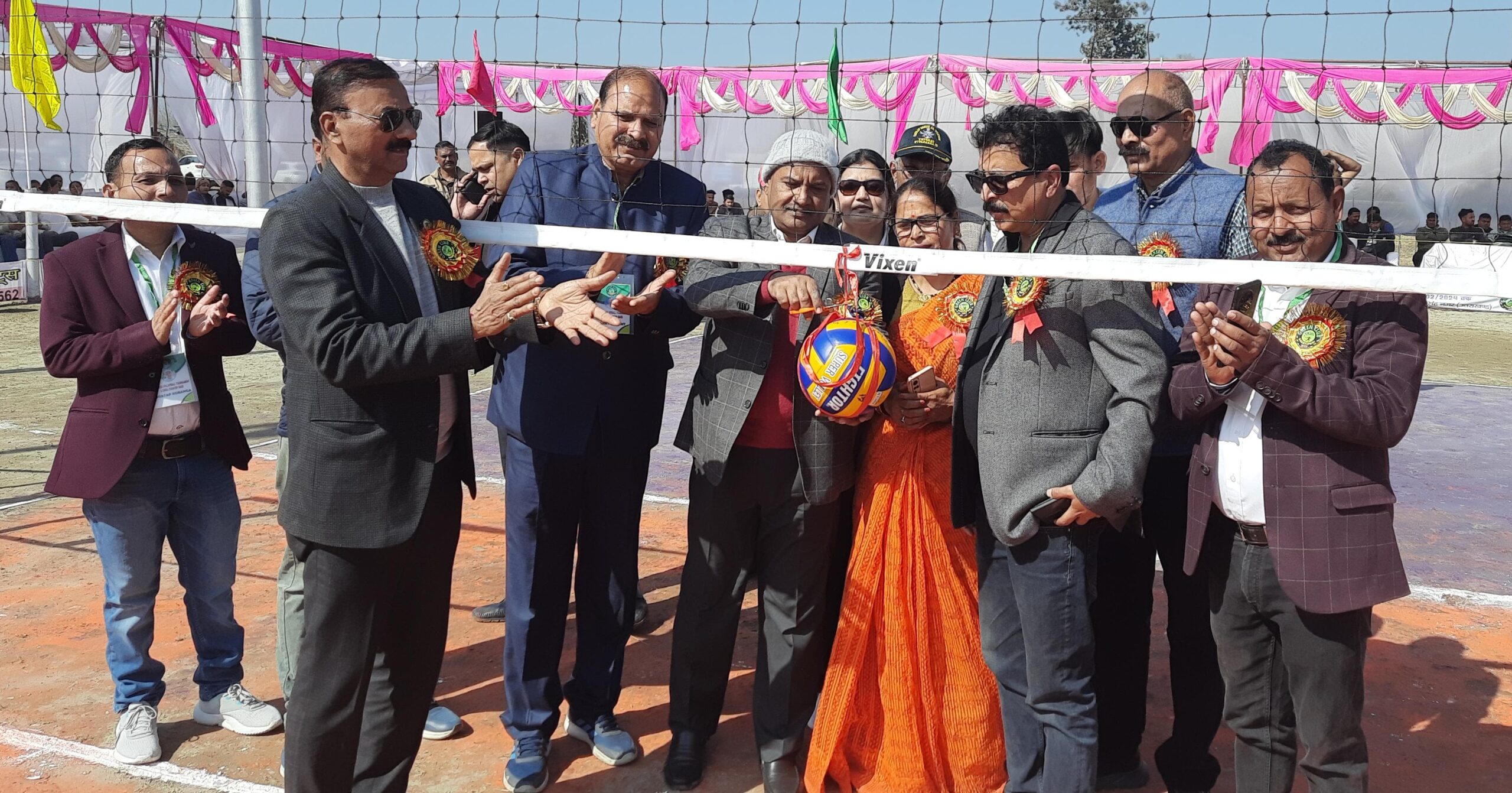 शांतिपुरी बॉलीबॉल क्लब ने अयोध्या हॉस्टल को हराकर  जीता उद्धघाटन मैच